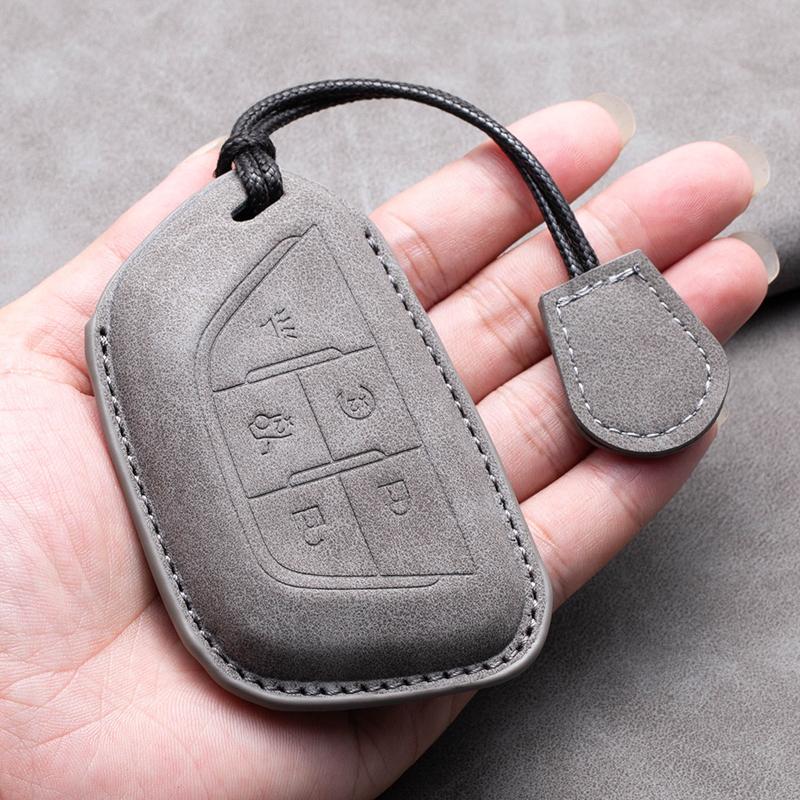 Новый чехол-накладка из овчины для автомобильного ключа-пульта для Cadillac ATS-L XTS XT5 CTS CT6 ATS 28T SRX Escalade 2015 Аксессуары для стайлинга