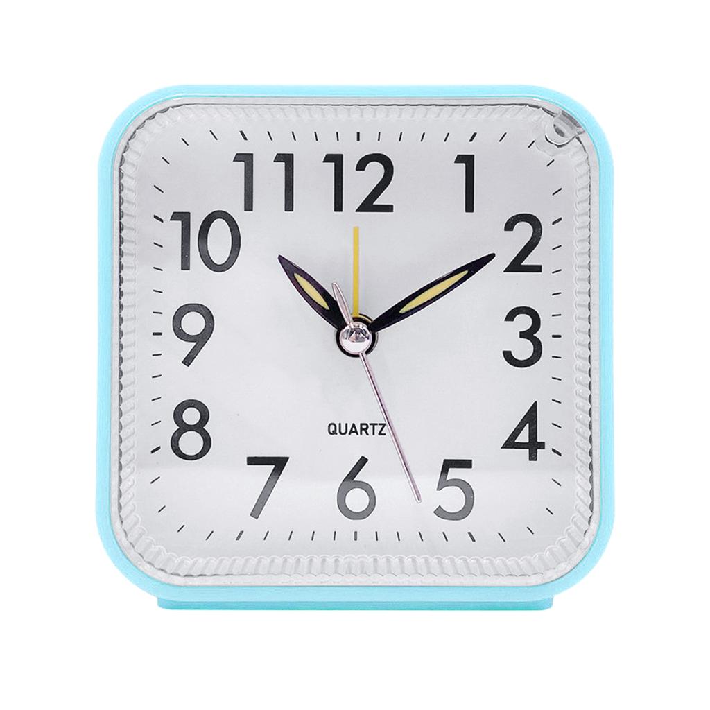 Квадратный аналоговый дисплей домашний декор спальня ночник будильник ежедневный не тикающий будильник на батарейках маленький ночник
