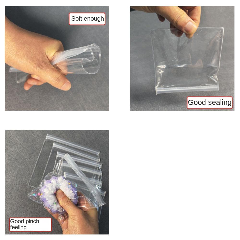10 шт. пакеты EVA с зиплоком, полностью прозрачные упаковочные пакеты, многофункциональные пакеты для хранения игрушек-мялок