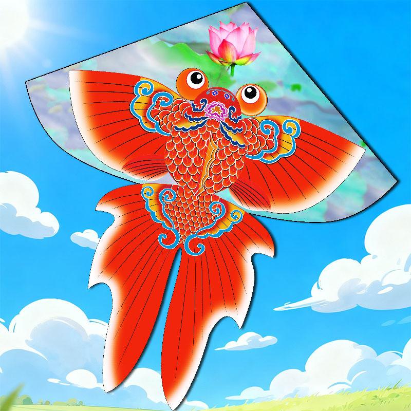 Koi Fish 3d Triangle Kite With Mechanical Craft And Large Line For Children And Festivals