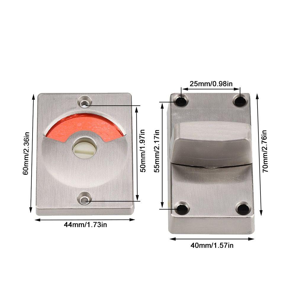 Secure Door Indicator Lock Stainless Steel Door Bolt Latch Privacy Door Lock Public Restroom