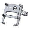 Mountain Bike Road Bicycle Motorbike Handlebar Mount Stand Mobile Phone Holder (Titanium Color)