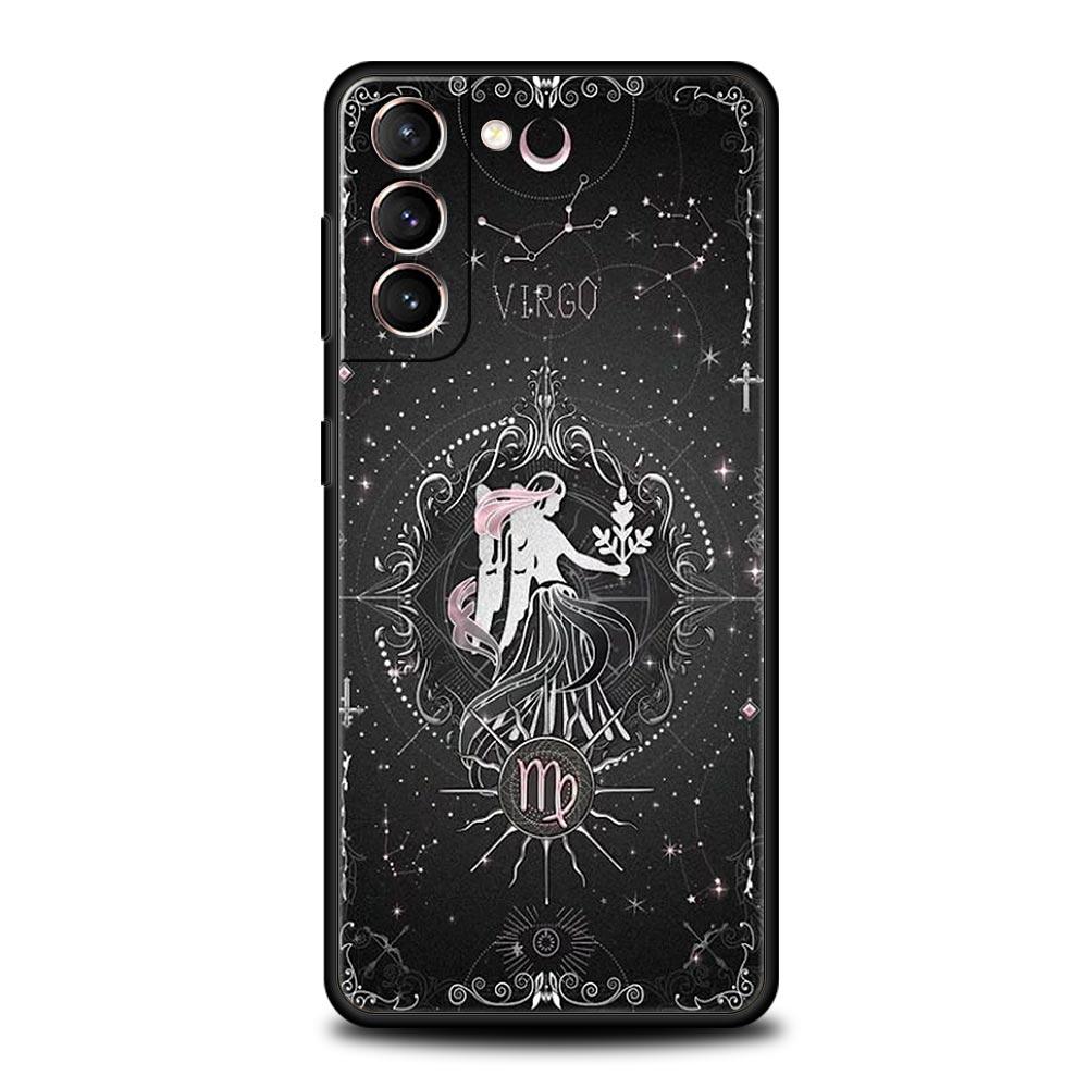 Чехол для телефона со созвездиями для Samsung Galaxy S26 Ultra S25 Plus S24 FE S23 S22 5G S21 S20, черный, мягкий