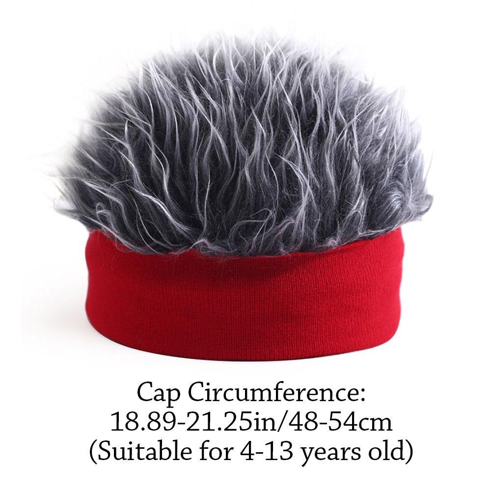 Вязаный детский парик шапка смешные волосы интегрированный головной убор модные шапки шапки дети