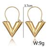 Metal Texture Gift For Women Gold Silver Color Jewelry Dangle Earring Hoop Earrings Drop Earrings