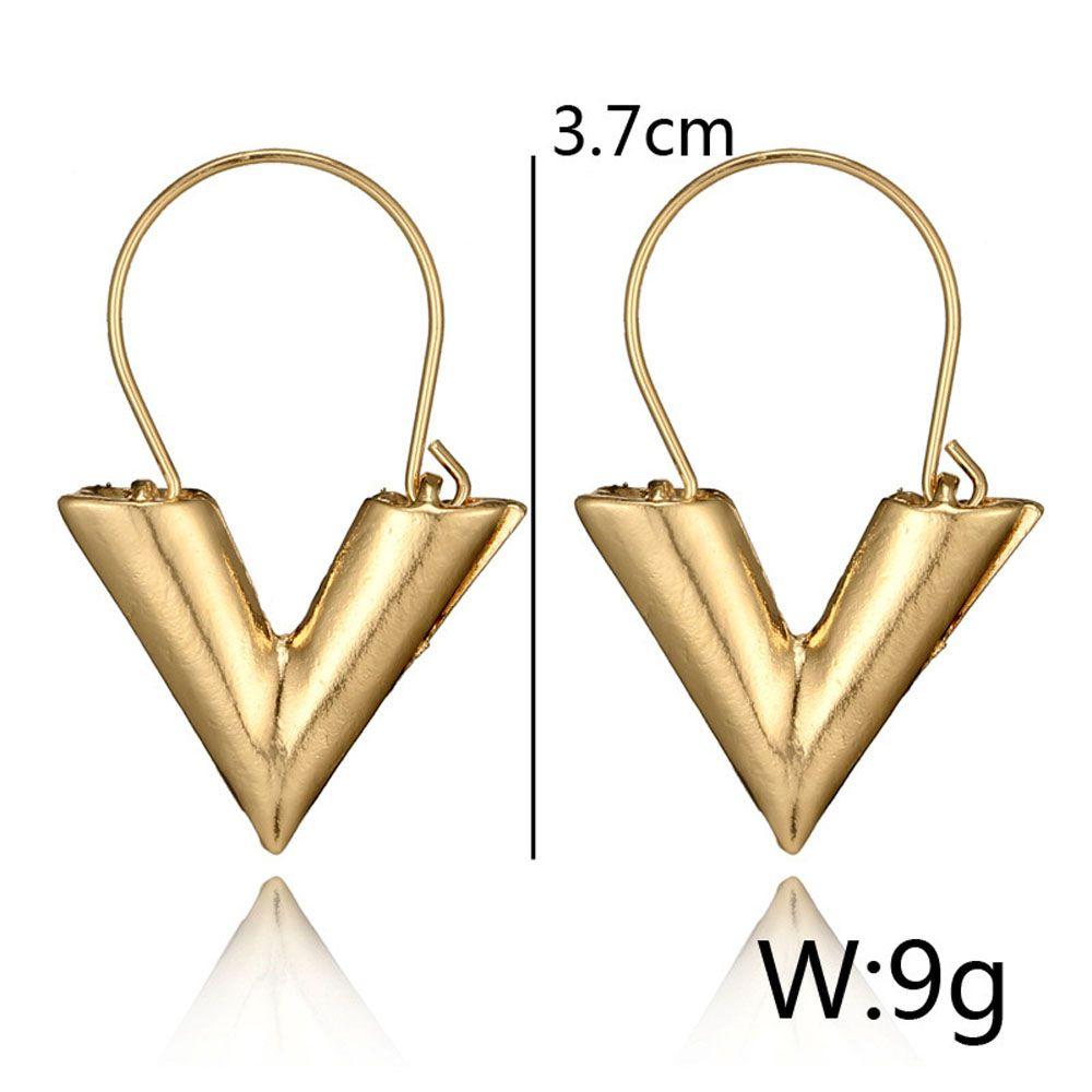Metal Texture Gift For Women Gold Silver Color Jewelry Dangle Earring Hoop Earrings Drop Earrings