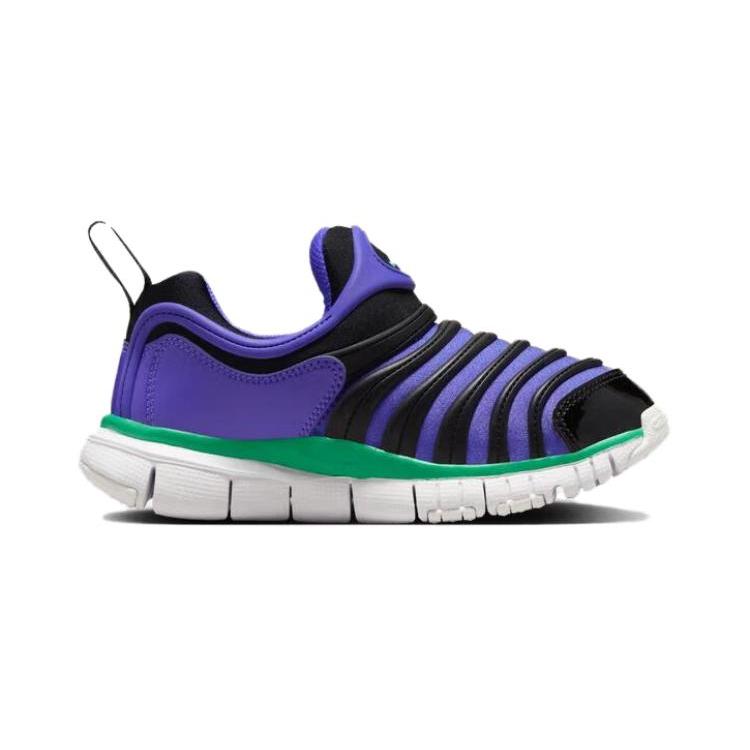 Nike Dynamo Free Устойчивые к истиранию Низкие Детские Повседневные Кроссовки Черно-Фиолетовые Дети Возраст 3 7 Лет 343738-512