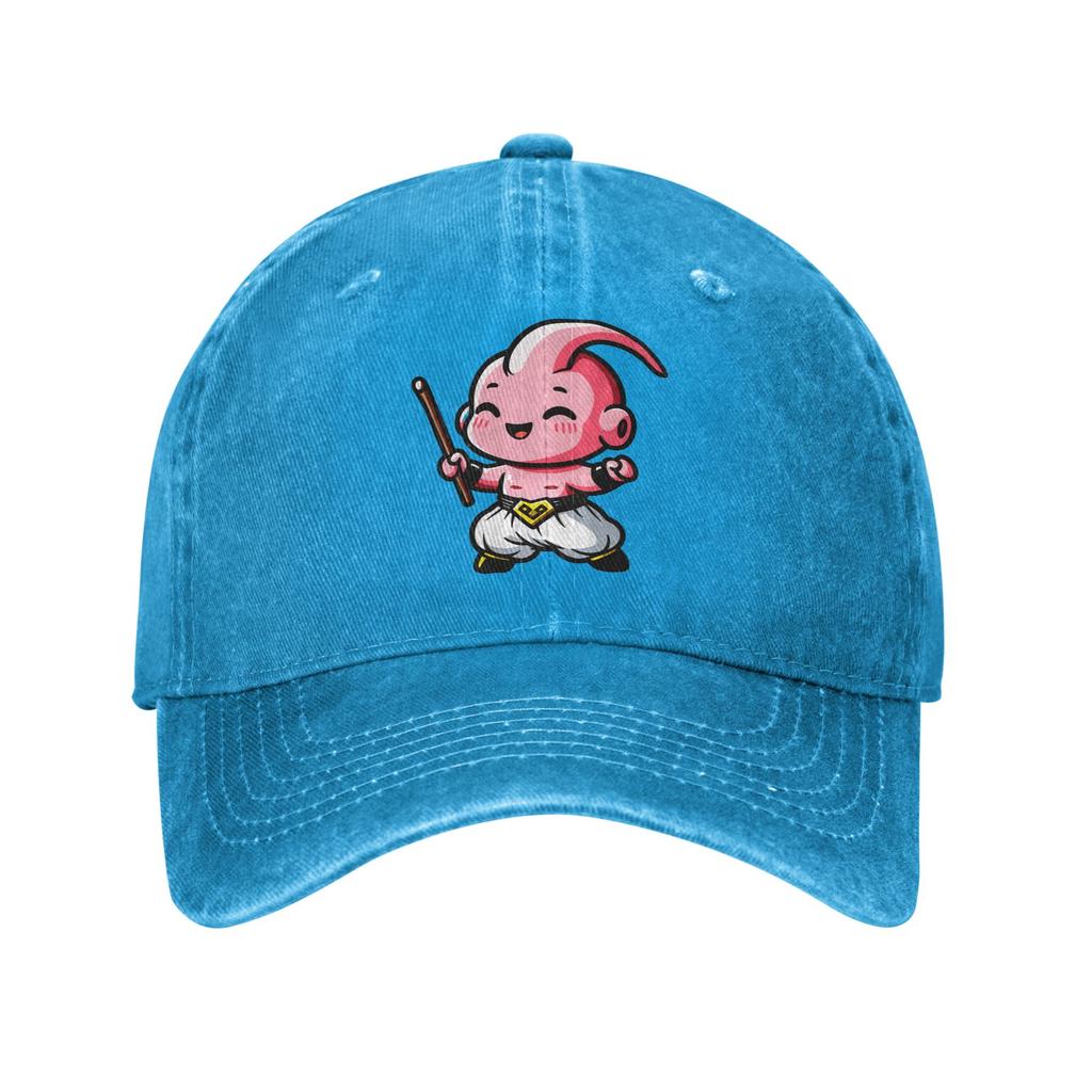 Dragon Ball DBZ Goku Baseball Cap Retro Distressed Washed Chibi Majin Buu Sun Cap for Men Women Outdoor Activities Hats Cap