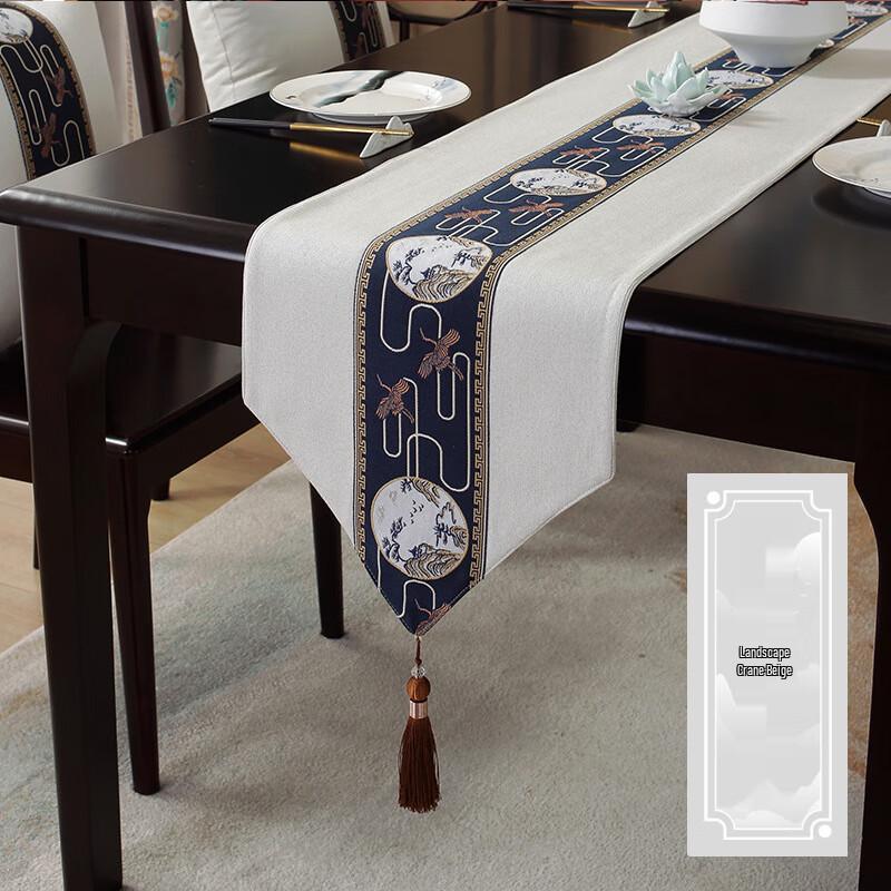 Zen Style Waterproof Fabric Tea Table Runner