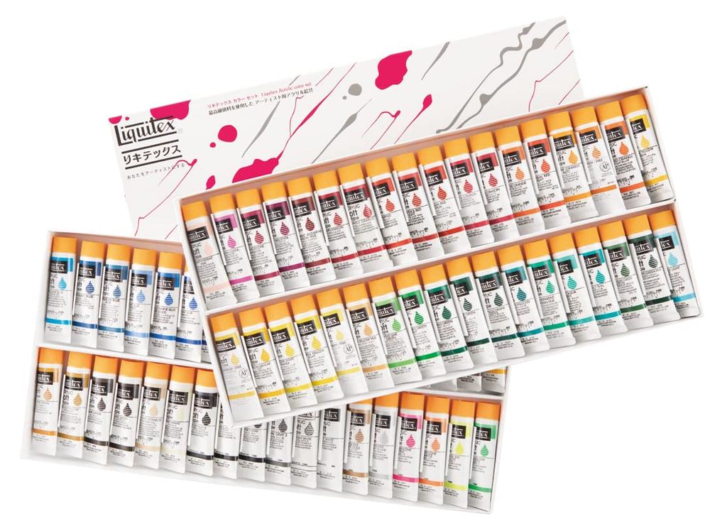Liquitex Acrylic Paint Color Soft Type 72 Pieces Set Colors A Set B 20ml 71 Colors 2 (36 + Set) (No. 6) (White Pieces)