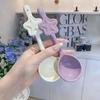4pcs Macaron Color Ceramic Star Spoon Set, 6 Inch Household Soup Ladle, Creative High-Value Spoons for Porridge, Noodles, Ice Cream, Desserts