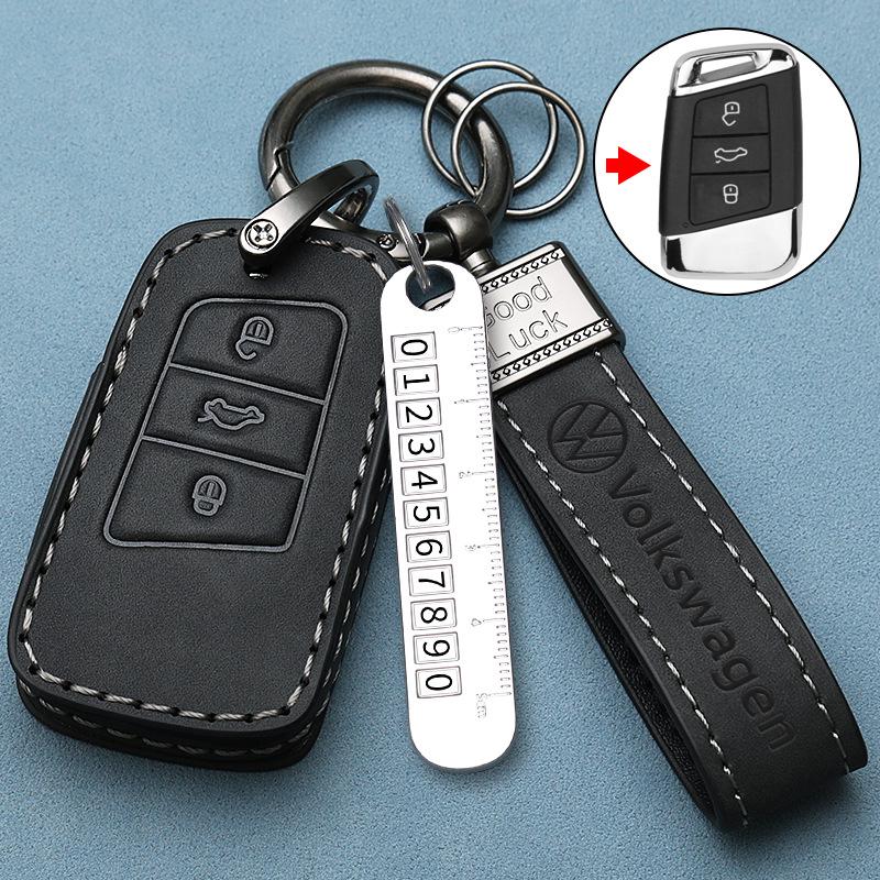 Чехол для автомобильного ключа Volkswagen 2024 для Lingdu, ID.3, Magotan, Passat, ID.4, Golf 8 - пряжка для сумки высокого класса