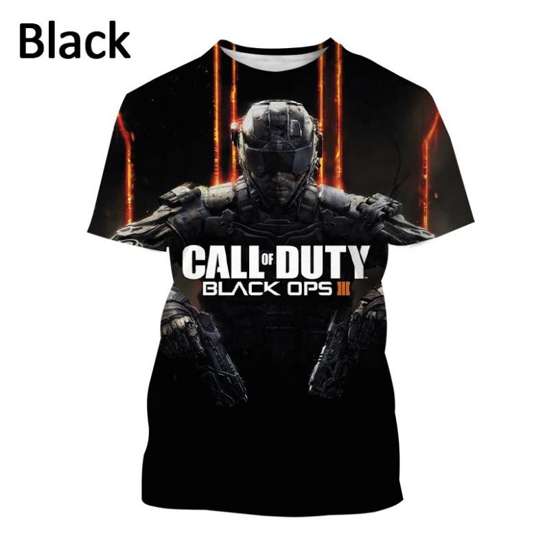 Game Call of Duty 3D Print T-shirts Black Ops Cold War Graphic T Shirt for Men Fashion Harajuku Street Hip Hop Short Sleeve