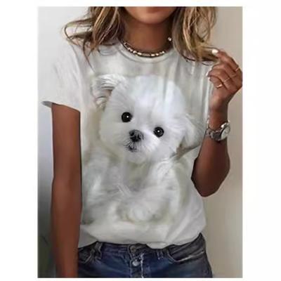 Футболка унисекс с принтом 3D кошки и собаки для женщин, модные футболки с принтом, топ Harajuku Kawaii размера плюс