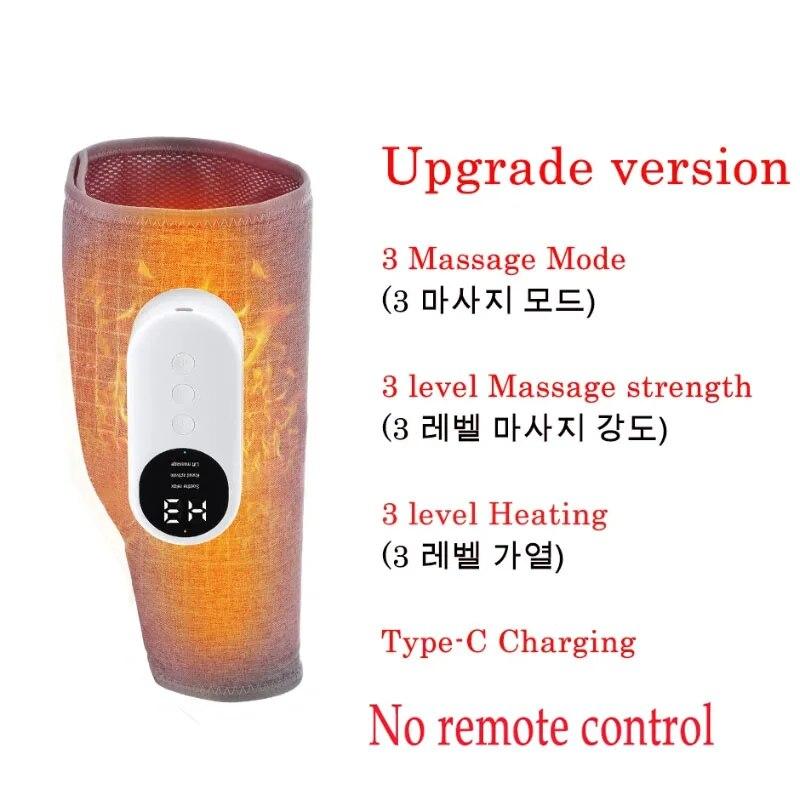Беспроводной массажер для икр с дистанционным управлением, горячий компресс, разминающий давление воздуха, массажер для ног и ног, кровообращение в мышцах