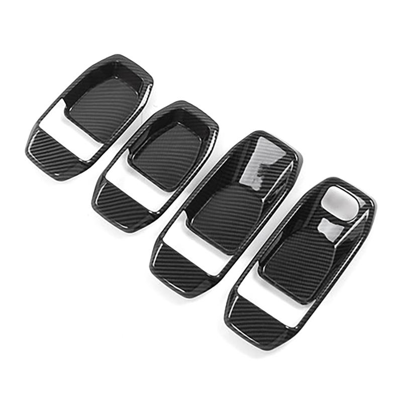 4 шт./компл., дверная ручка, чаша, наклейка, декоративные чехлы, внутренние молдинги, пригодные для Jeep Wrangler JL JT