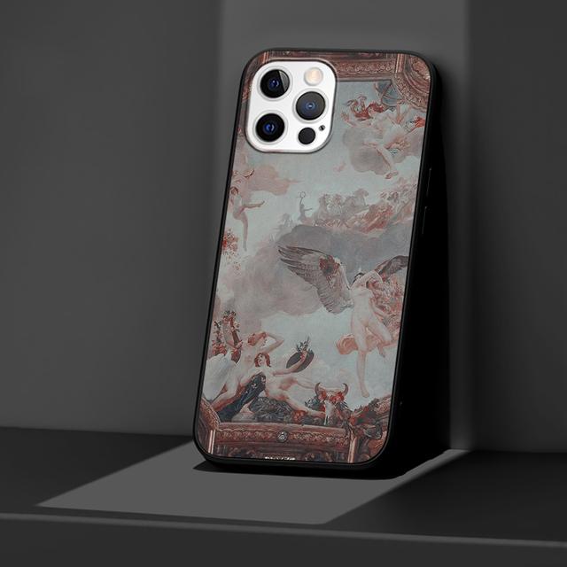 Чехол для Iphone 11 13 12 Mini 14 Pro Max Xr 7 8 Se 2020 Xs 6 6s Plus 5s черный чехол для телефона из ТПУ Palace Versailles Creation Adam