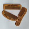 1Pcs Peach Wood Peach Wood Hair Comb Anti-Static Carve Designs Peach Wood Comb Traditional Retro Natural Solid Wood Comb