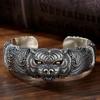 Браслет с головой тигра, мужской ретро-индивидуальный широкий вариант, модный браслет с регулируемым открытием, браслет, ювелирные аксессуары