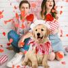Dog Valentine's Day Costume Heart Shaped Dog Headband Dog Costume Red Holiday Valentine's Day Party Accessories