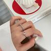 Кольцо Love Ring из стерлингового серебра 925 пробы для женщин, легкое, роскошное, нишевое, нежно-розовое, с цирконием, кольцо на указательный палец, регулируемое, новое летнее