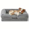 Waterproof Memory Foam Orthopedic Dog Bed for Large and Medium Dogs, Removable Washable Cover, Slip-Resistant Bottom