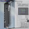 Ванная комната Светодиодная Подсветка Водопад Душевая Панель Смеситель Массажные Форсунки Для Тела Смеситель Для Душа Излив Для Ванны Из Нержавеющей Стали Душевая Колонна