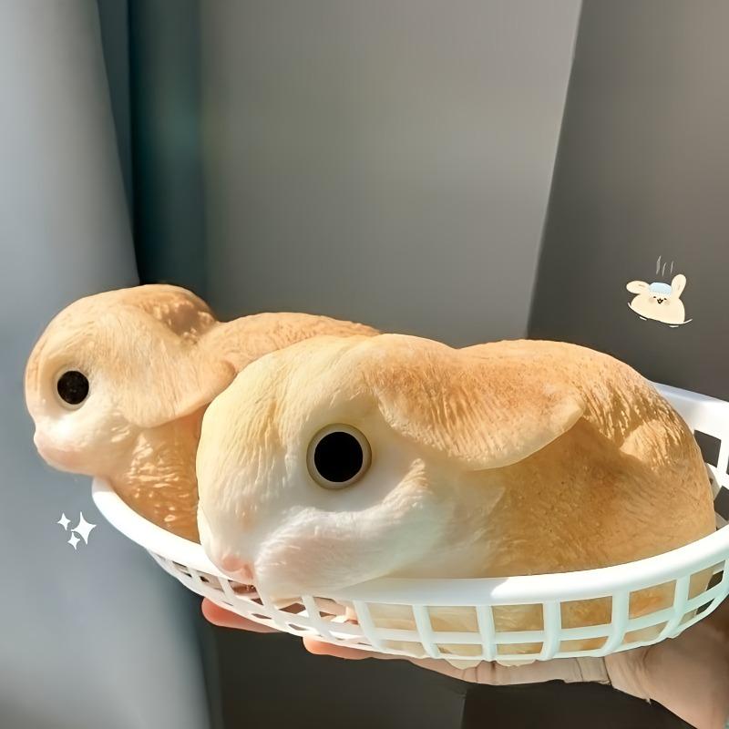 Супер Большая Фигурка Кролика Игрушка-Мялка Мягкий Липкий Кролик Сквиши Игрушка Милое Мультяшное Животное Медленно Восстанавливающаяся Игрушка Для Снятия Стресса и Расслабления Подарки для Девочек