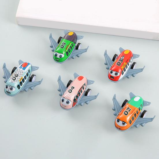 12Pcs Pull Back Wind-up Airplane Toy Educational Spring Clockwork Aircraft Toy Toddlers