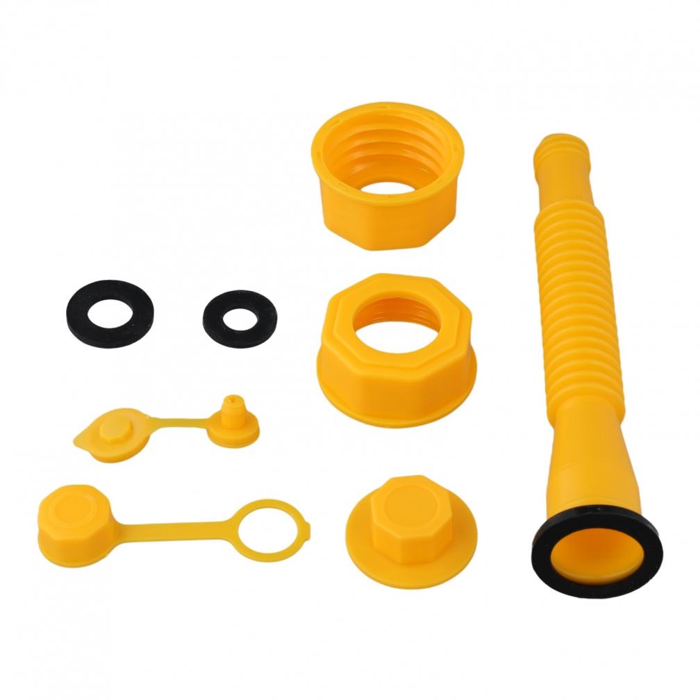 Replacement Gas Can Spout with Threaded Pipe and Hex Nut for Most Gas Can Sizes