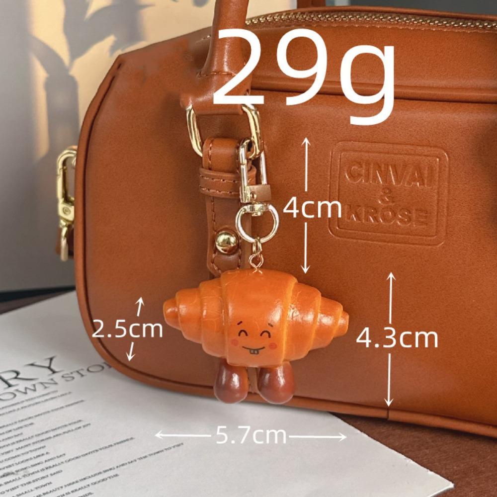 Bagel Simulated Food Key Chain Keyring Croissant Bag Accessory  Backpack Decor