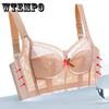 Latex E Cup Bra Women's Adjustable Large Size Underwear Gathering Wireless Bra Invisible Sensual Sexy Lace Lingerie