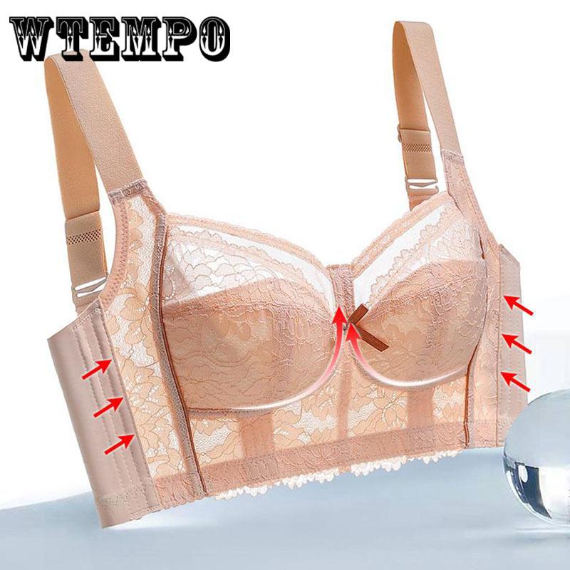 Latex E Cup Bra Women's Adjustable Large Size Underwear Gathering Wireless Bra Invisible Sensual Sexy Lace Lingerie