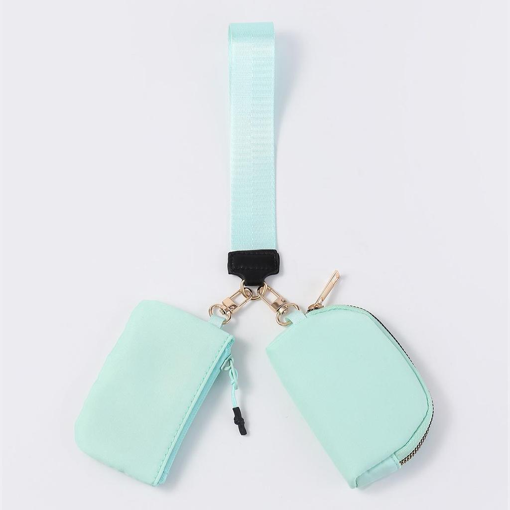 LULU Водонепроницаемый нейлоновый кошелек для монет и браслет-ключница в стиле колор-блок