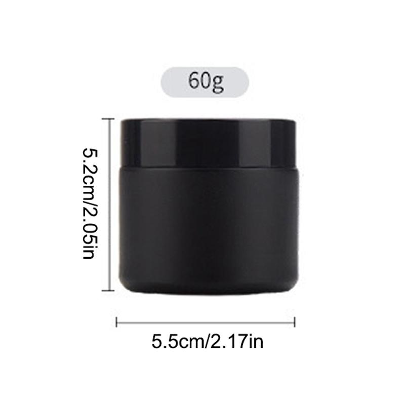 Plastic Lid Empty Jars Black Glass Cream Jar Cosmetic Container 10/30/60g Glass Bottle Make Up Container Travel Cosmetic Jars