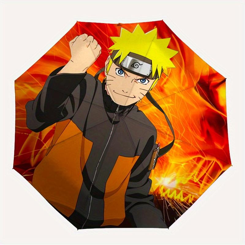 1pc Naruto, Fire Themed High-quality Umbrella,Automatic Opening and Closing Umbrella,Multi-functional Umbrella G0811128