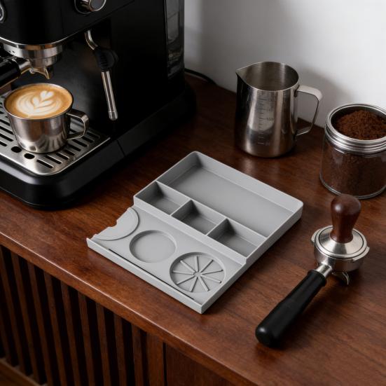 Espresso Tamping Mat Non-Slip Silicone Tamper Mat Heat Resistant Coffee Tamping Station for Home Baristas