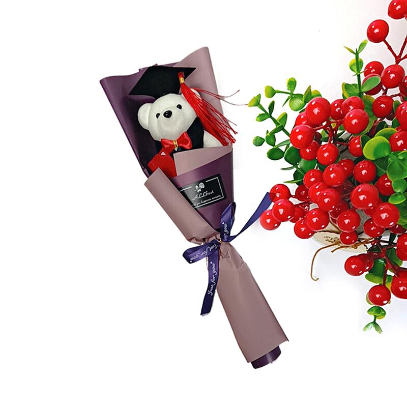 Докторантура Бакалавр Выпускной Кукла Букет Выпускной Сезон Подсолнух Роза Одиночный Мультяшный Медведь Подарок на День Учителя