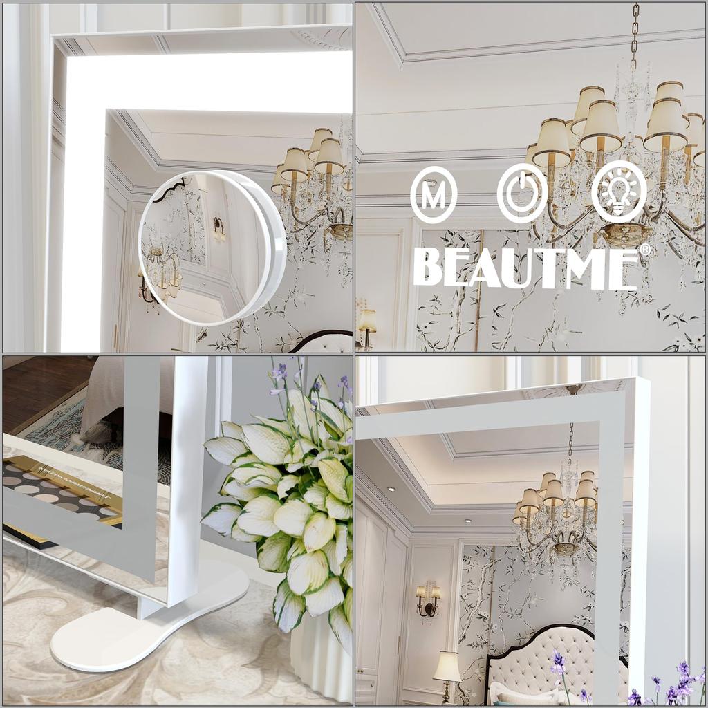 BEAUTME Actress Makeup Hollywood Wall Three Color Lighting Stepless White X 507 X 150 Mirror, Mirror, Mirror, Hanging/Desktop Use, Modes, Dimming,