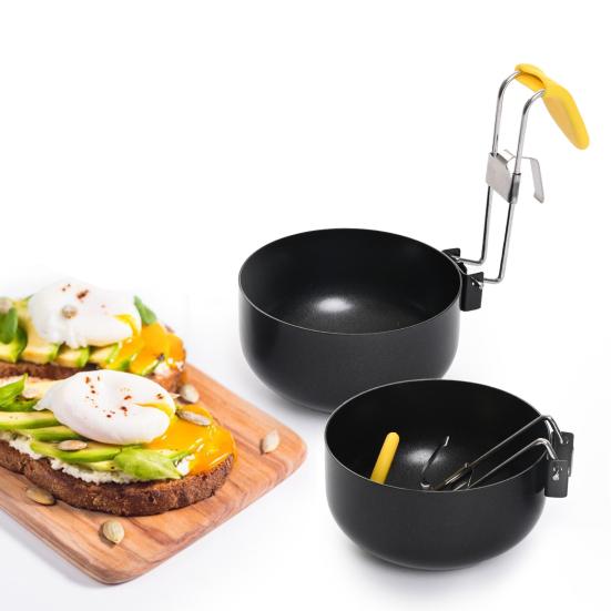 1/2 шт. Набор колец для яйцеварки, большая емкость, формы для яиц со съемной ручкой, антипригарное силиконовое покрытие с масляной кисточкой для блинов, омлетов