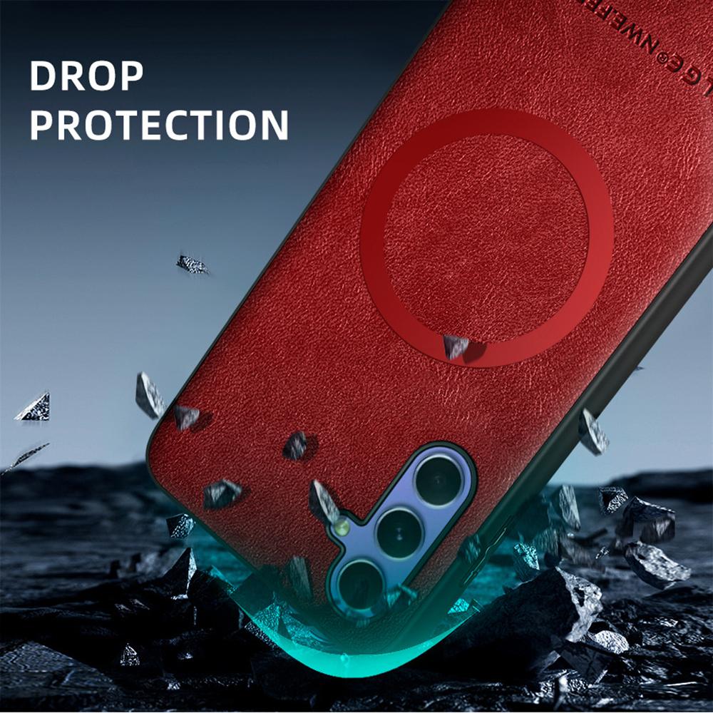 Магнитный чехол для телефона Samsung Galaxy A55 A15 A25 A35 A54 A53 A52 A14 A24 A34 A33 A23 A36 A26 A16 A56 5G Классическая кожаная обложка