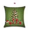 Happyspree Happy Christmas Pillow Cases Stylish Flax Sofa Cushion Covers For Festive Decor