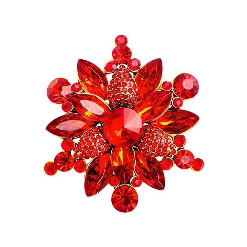 Crystal Glass Brooch, Alloy Rhinestone Corsage, In Stock, Clothing Accessory Pin.