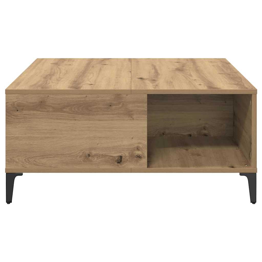 Artisan Oak Coffee Table 80 x 80 x 36.5 cm Engineered Wood