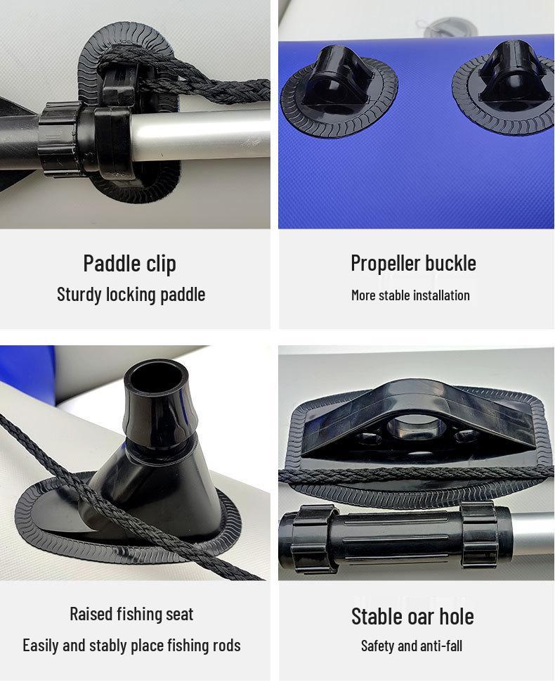 Прочная надувная резиновая лодка-каяк с жестким дном для рыбалки и спасения на воде