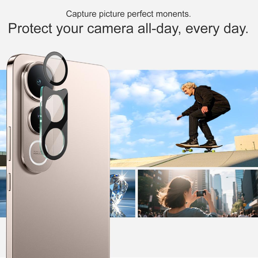 IMAK For Vivo V50 Lite 5G Tempered Glass Lens Film+Acrylic Cap (Black Version)