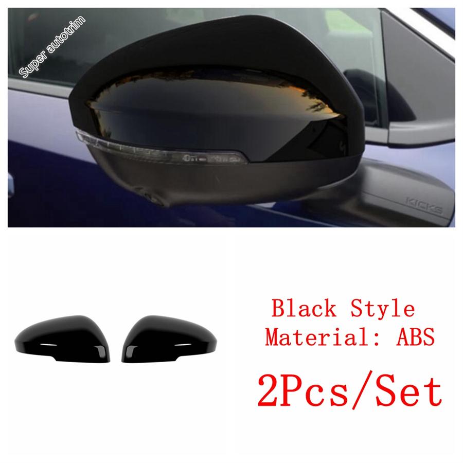 For Nissan Kicks 2025 2026 Car Rearview Side Mirror Cover Cap Sticker Exterior Door Rear View Case Trim Carbon Fiber Accessories