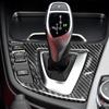 Car Gear Shift Panel Sticker Decal Carbon Fiber Trim fits for BMW F30 F31 F34 3GT F32 F33 F36 2012- Accessories - 330e NOT FIT (Black)