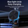 RGB Magnetic Car Phone Holder Stand 30W Wireless Charger Car Mount For iPhone 14 13 12 Pro Max Car Fast Charging Station Macsafe