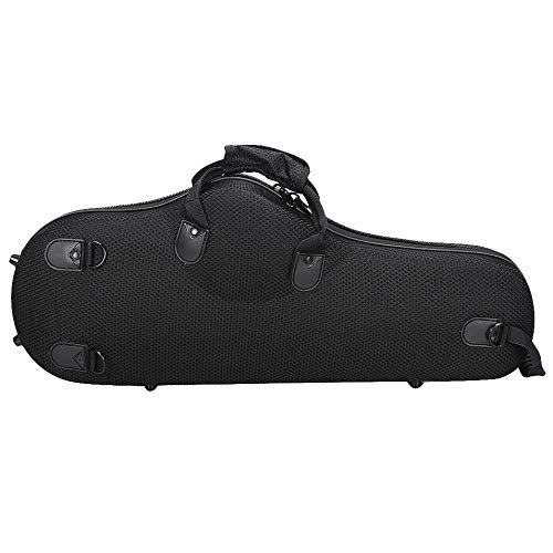 Oikabio Water-Resistant Oxford Fabric Alto Saxophone Big Bag Box Saxophone Soft Case with Adjustable Shoulder Strap, Black